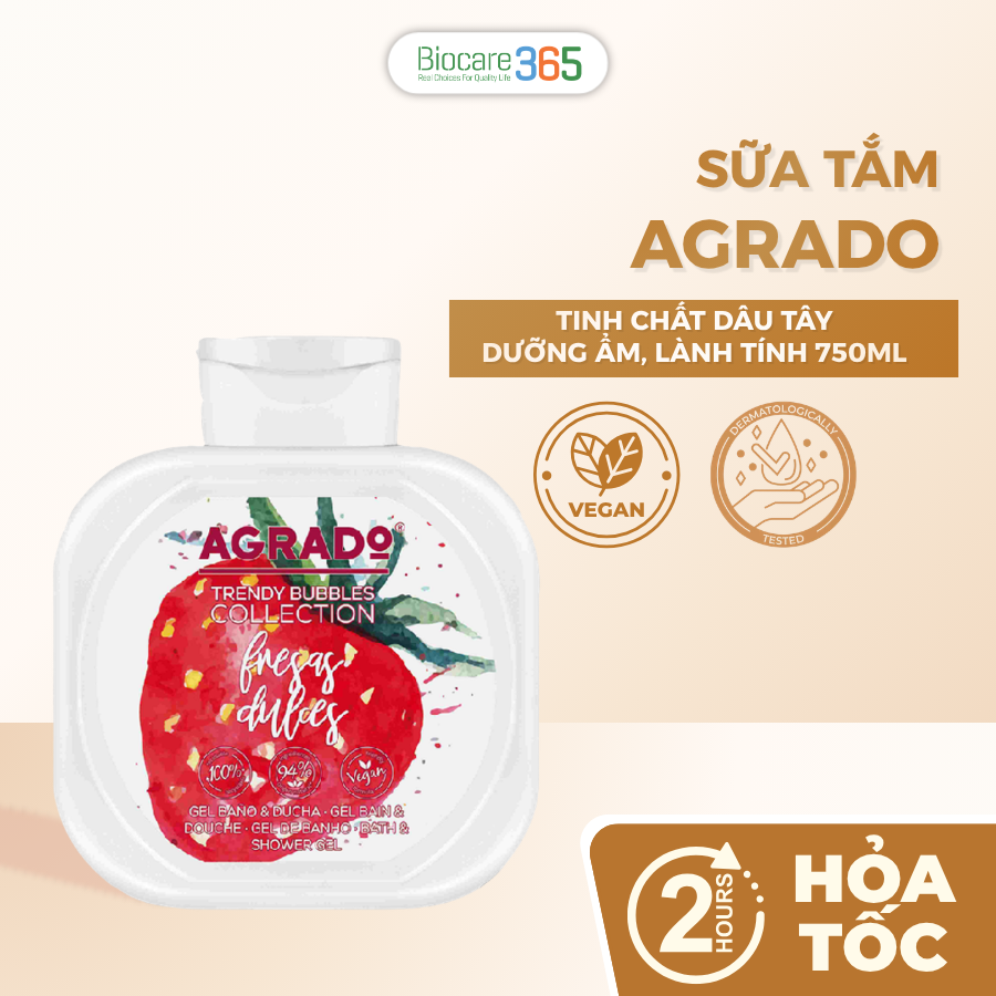 Agrado Sữa tắm huơng Dâu tây 750ml
