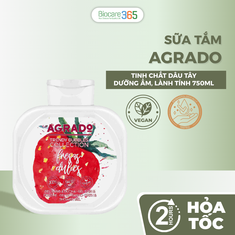 Agrado Sữa tắm huơng Dâu tây 750ml