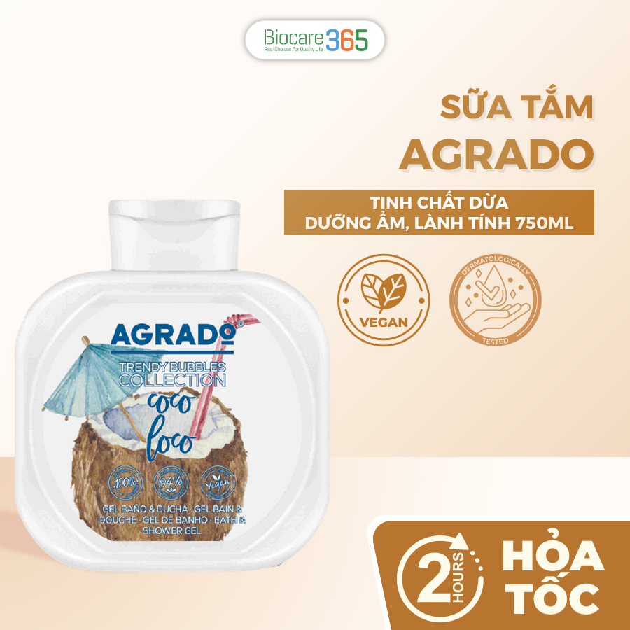 Agrado Sữa tắm huơng Dừa 750ml