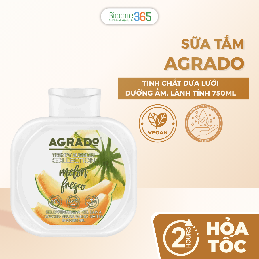 Agrado Sữa tắm hương dưa lưới 750ml