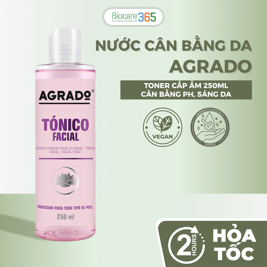 Agrado Tónico Facial / Agrado Facial Tonic / Agrado Nước cân bằng da 250ml