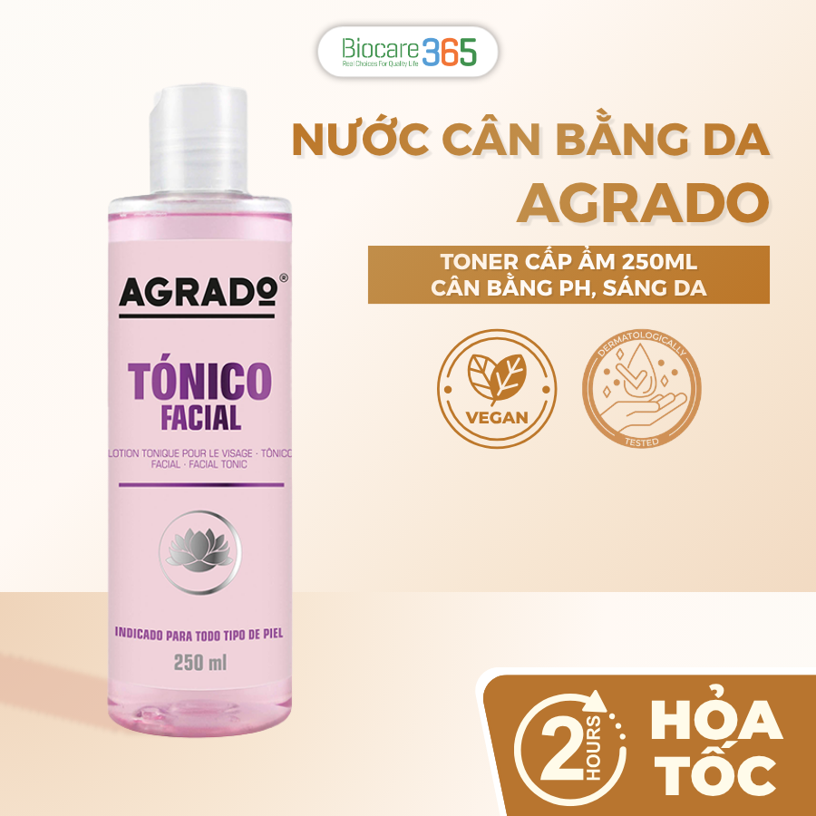 Agrado Tónico Facial / Agrado Facial Tonic / Agrado Nước cân bằng da 250ml