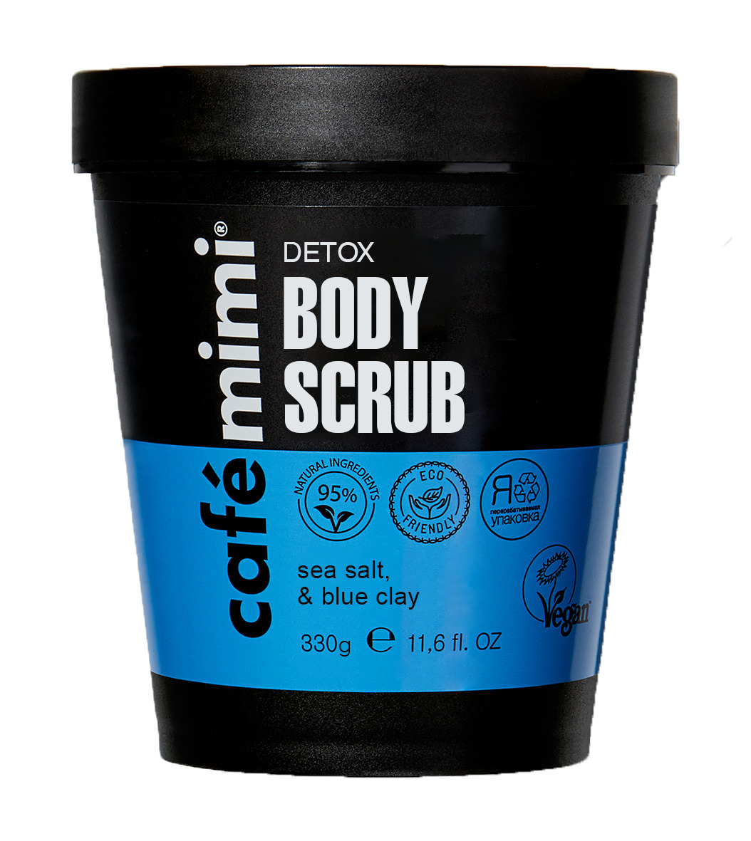  CAFÉ MIMI Tẩy tế bào da chết cho body Detox, 330g 