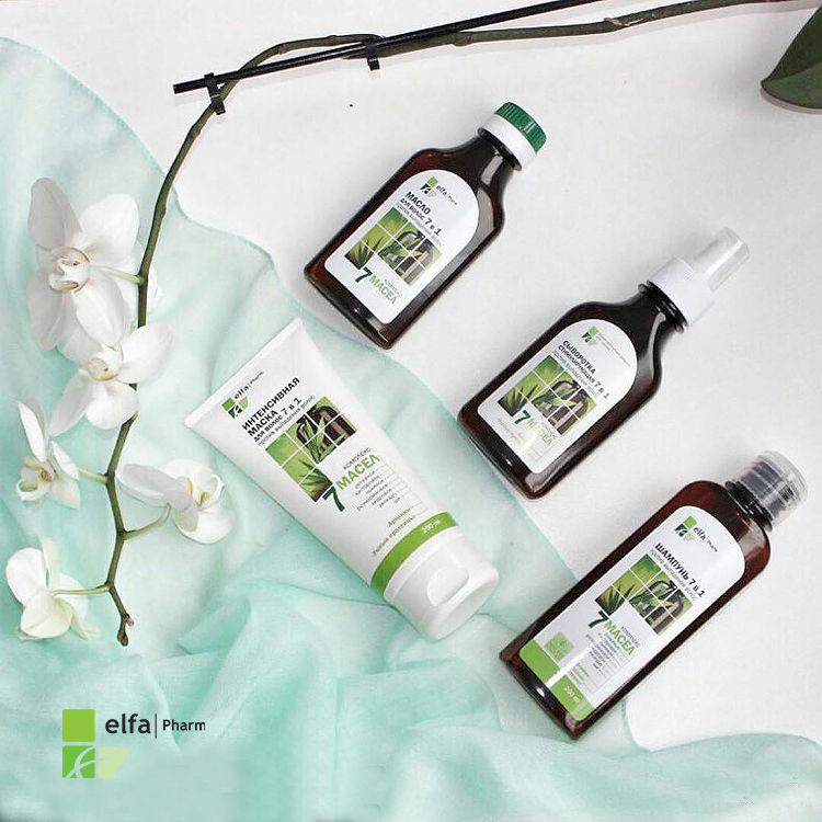 Dầu gội Elfa Pharm 7in1 chống rụng tóc chiết xuất 7 loại tinh dầu thảo dược 200ml