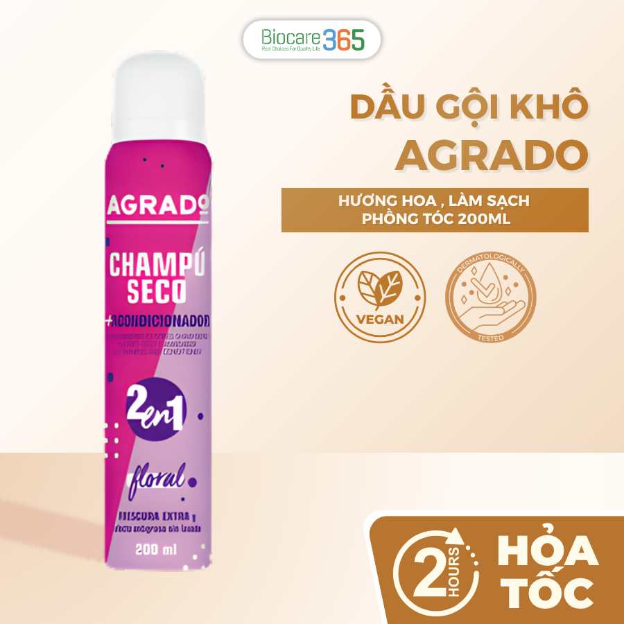 Dầu gội khô Agrado Floral 200ml