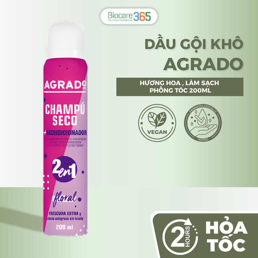 Dầu gội khô Agrado Floral 200ml