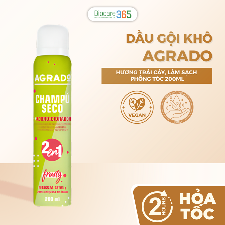Dầu gội khô Agrado Fruity 200ml