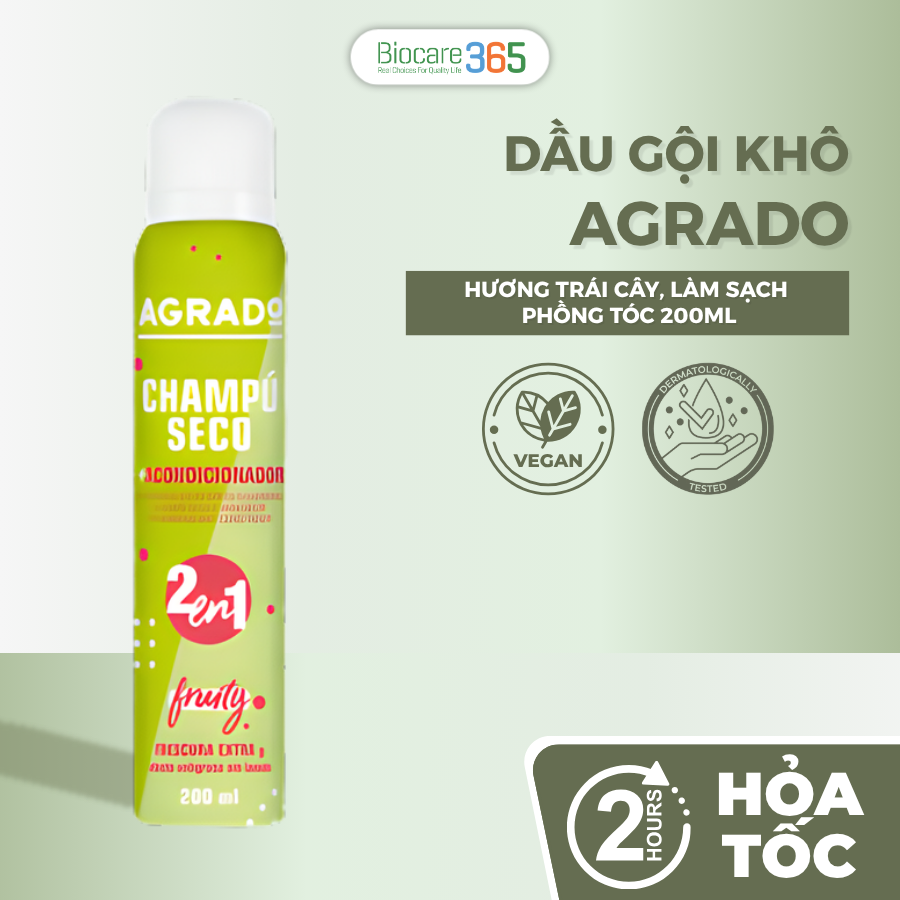 Dầu gội khô Agrado Fruity 200ml