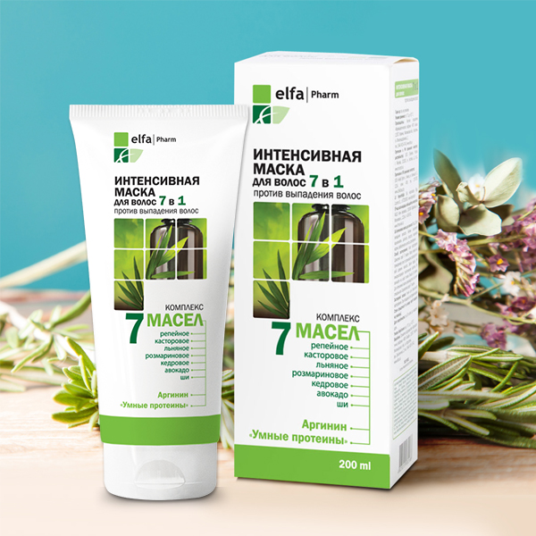 Dầu xả Elfa Pharm 7in1 chống rụng tóc chiết xuất 7 loại tinh dầu thảo dược 200ml