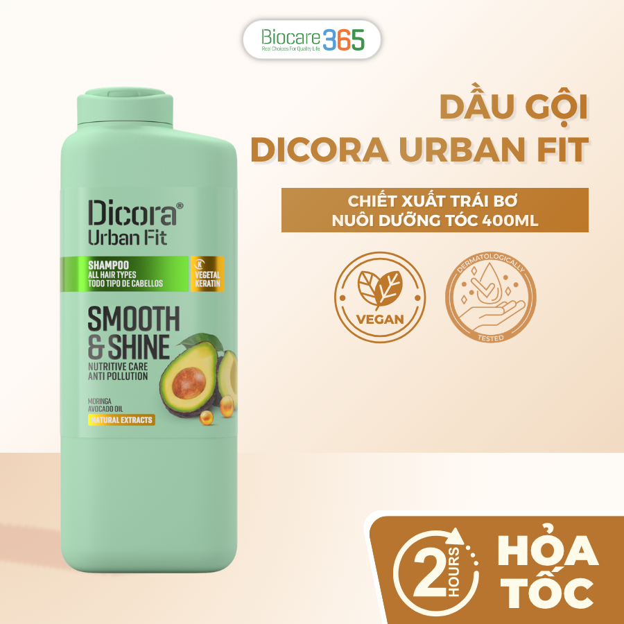 Dicora Dầu gội dành cho mọi loại tóc chiết xuất trái bơ, 400ml