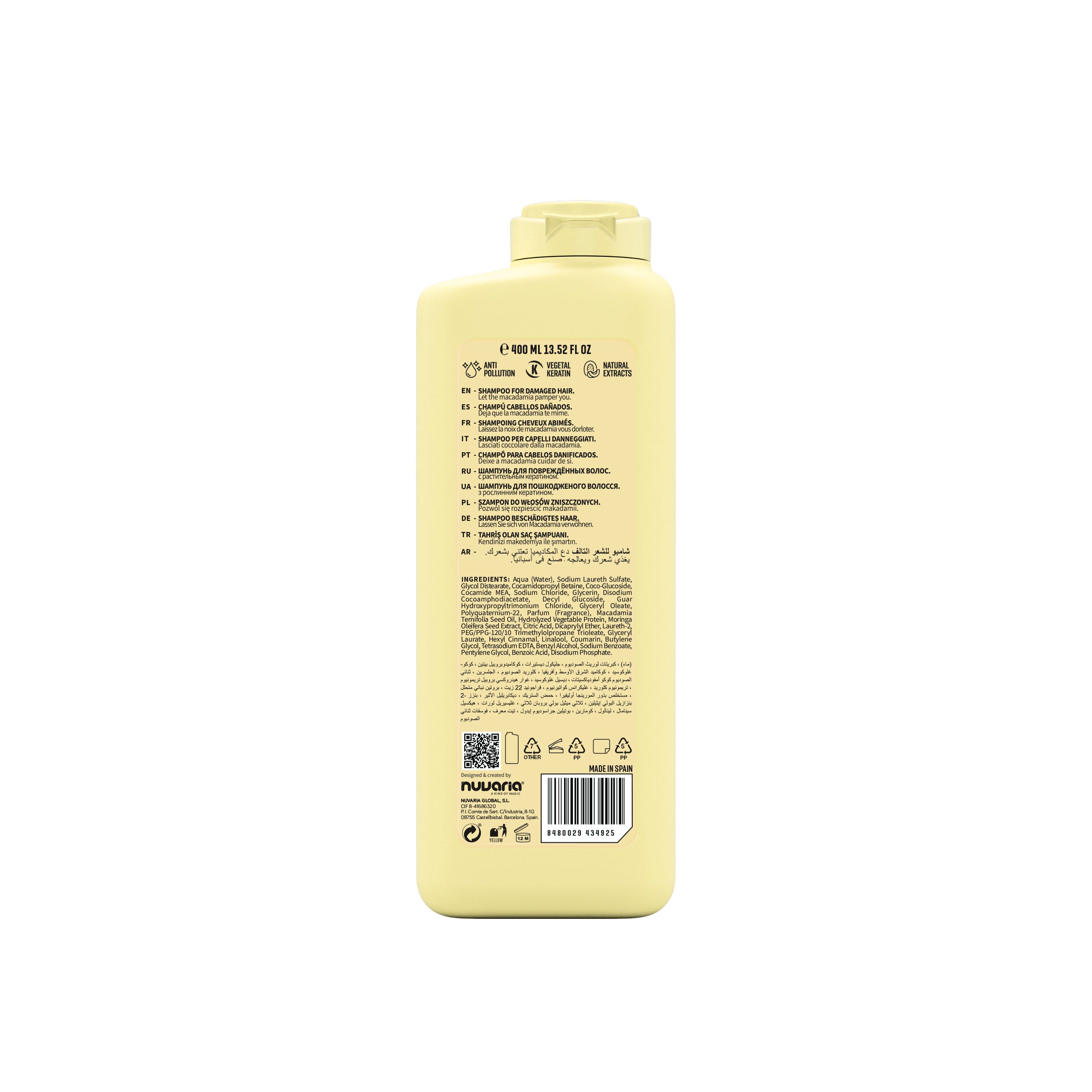 Dicora Dầu gội dành cho tóc hư tổn chiết xuất tinh dầu Macca, 400ml