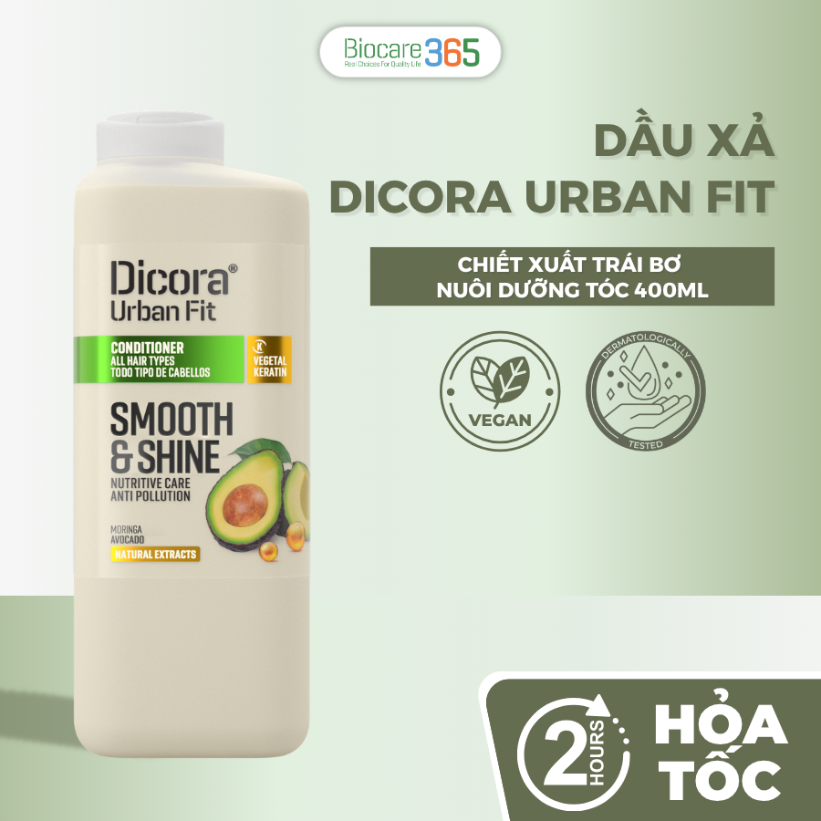 Dicora Dầu xả dành cho mọi loại tóc chiết xuất trái bơ, 400ml