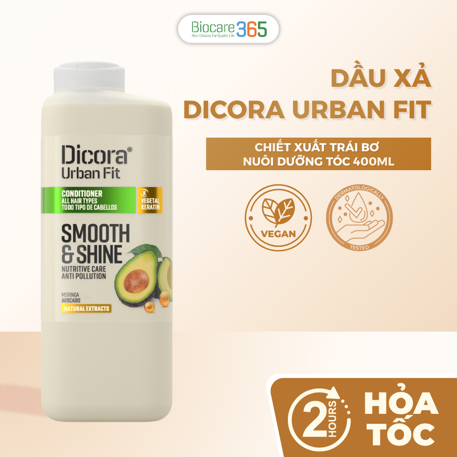 Dicora Dầu xả dành cho mọi loại tóc chiết xuất trái bơ, 400ml