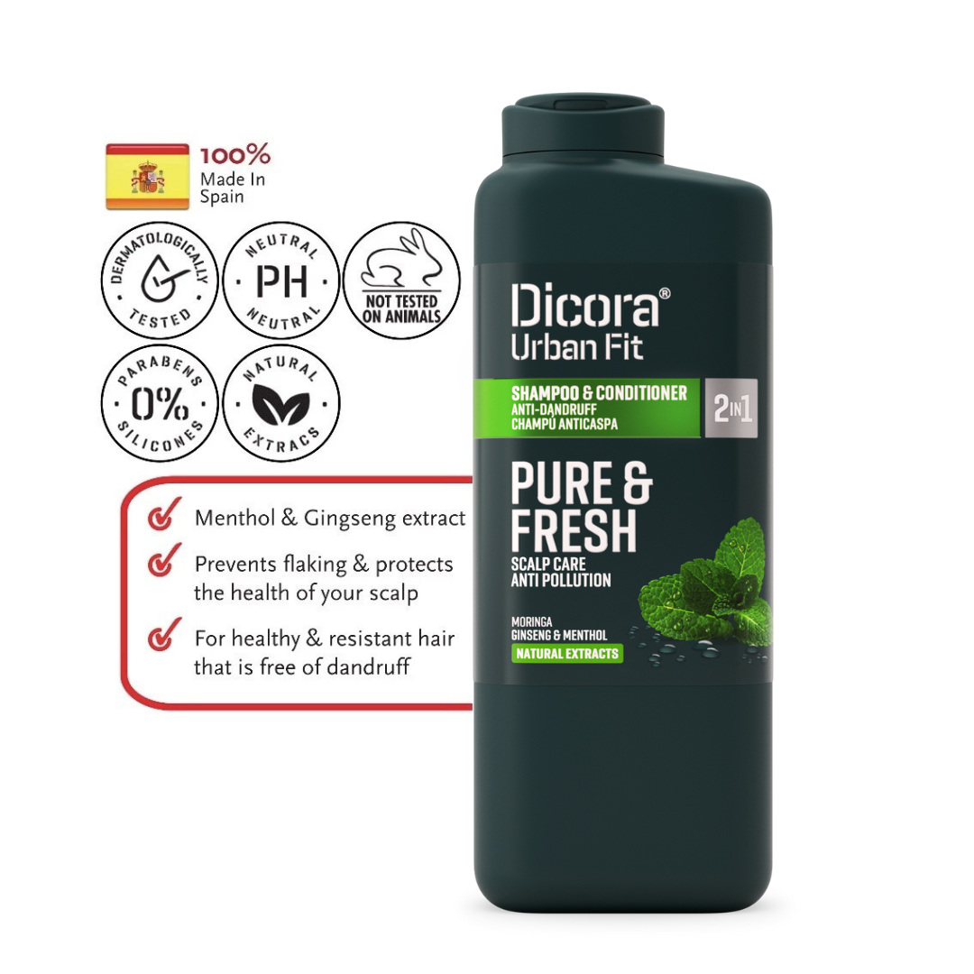 Dicora Gội - xả 2 in 1 chống gàu dành cho nam giới 400ml