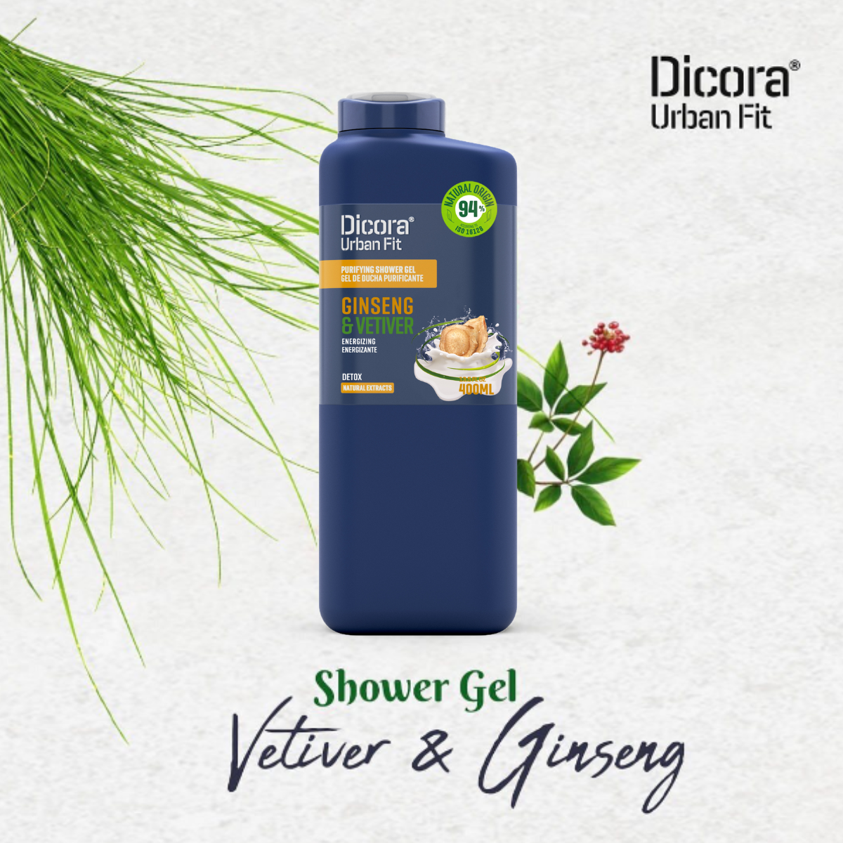 Dicora Sữa tắm Energy Cỏ hương bài & Nhân sâm