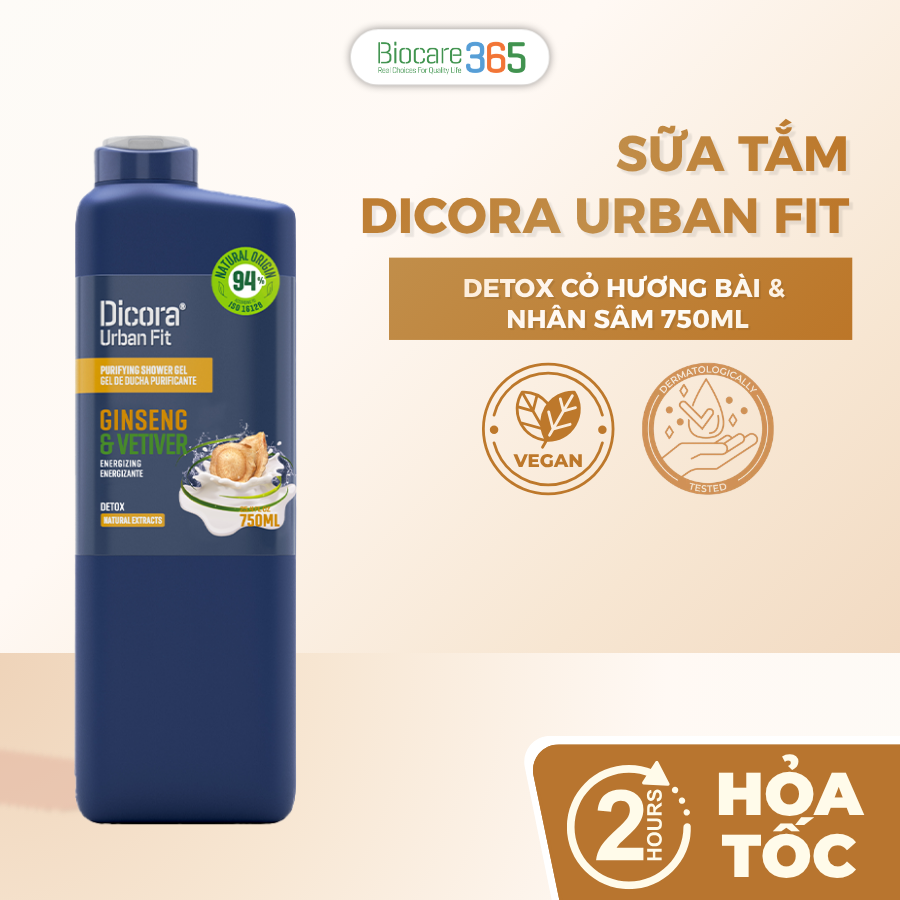 Dicora Sữa tắm Energy Cỏ hương bài & Nhân sâm