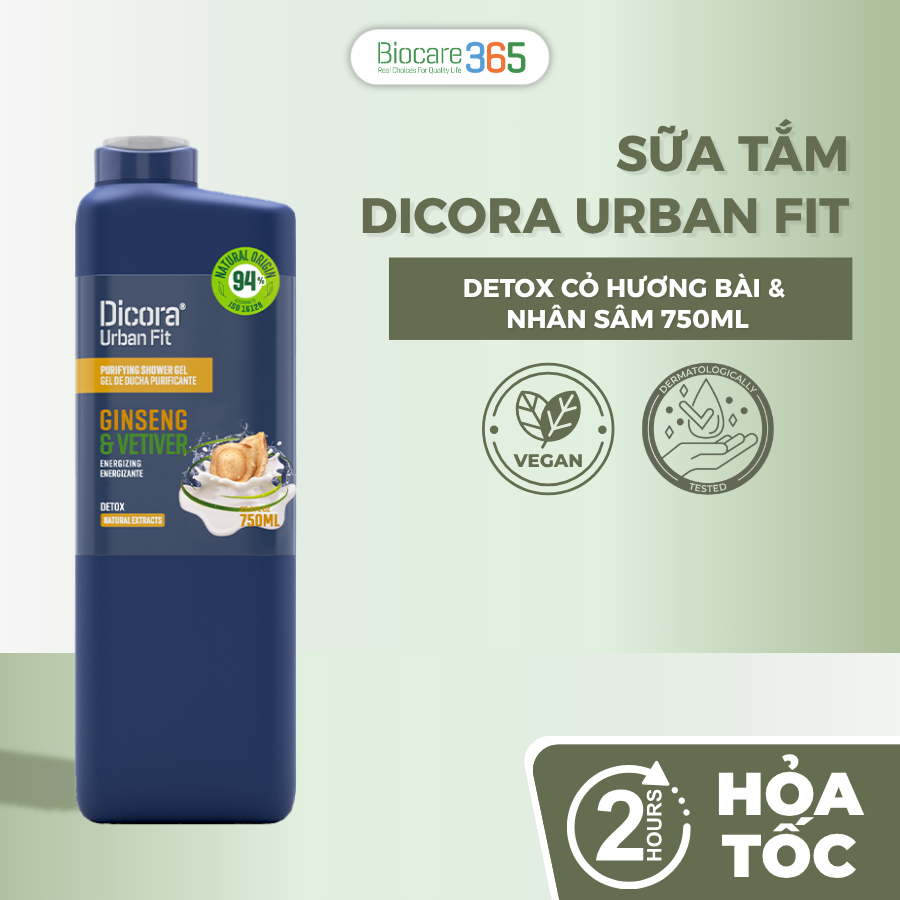 Dicora Sữa tắm Energy Cỏ hương bài & Nhân sâm