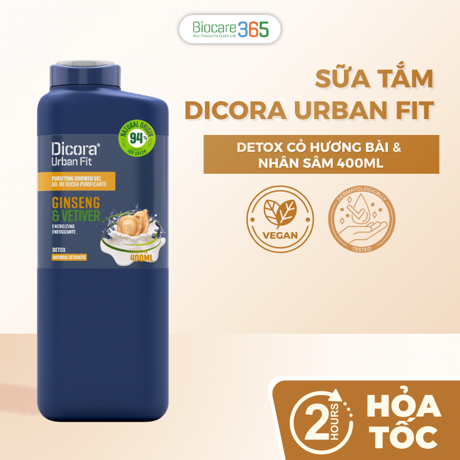 Dicora Sữa tắm Energy Cỏ hương bài & Nhân sâm