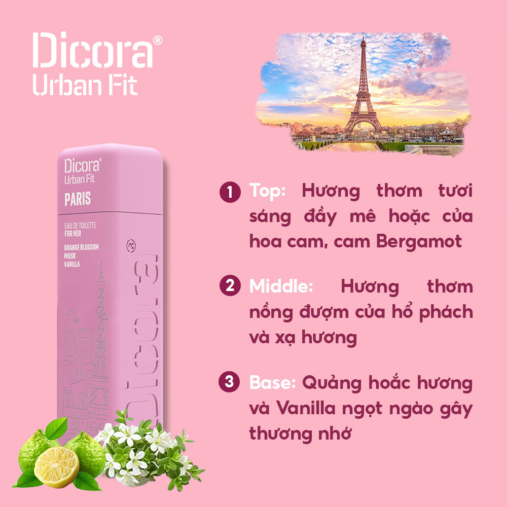 Dicora Urban Fit Dicora UF EDT Paris / Dicora Nuớc hoa Paris