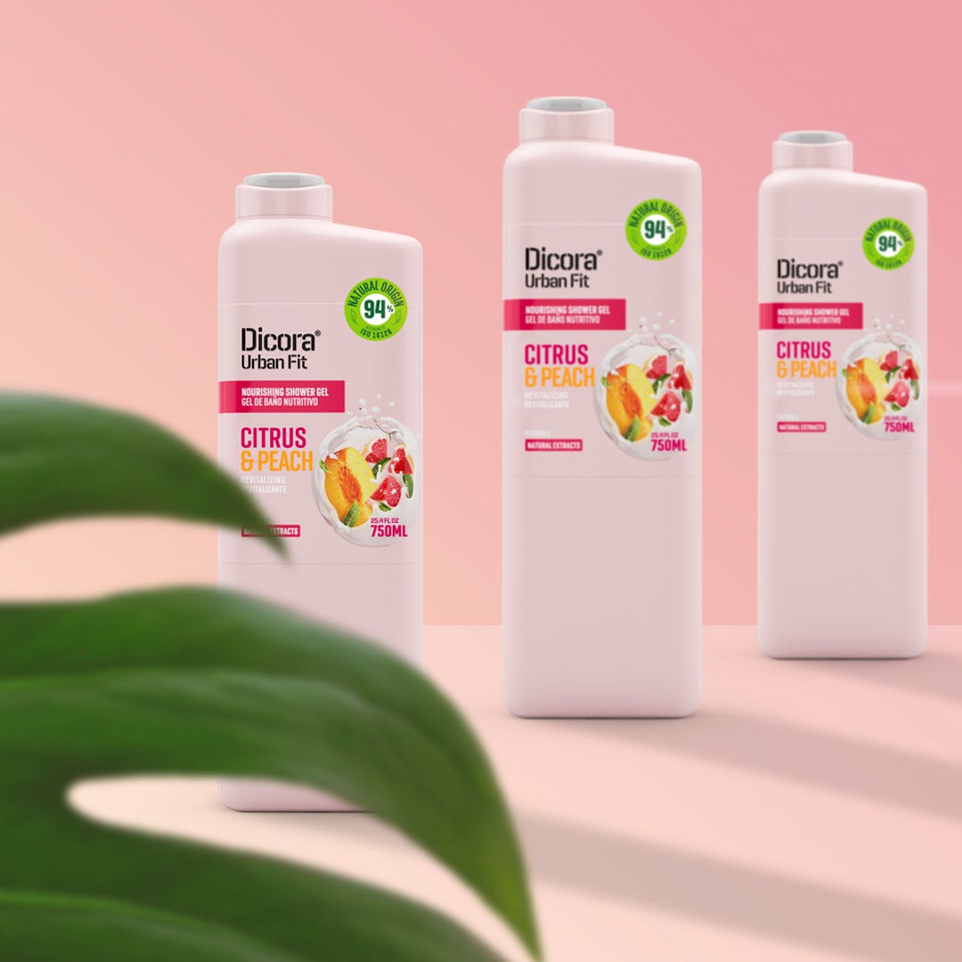 Dicora Urban Fit Dicora UF Nourishing Shower Gel Vit C Citrus&Peach / Dicora Sữa tắm Vitamin C Cam quýt & Đào 750ml