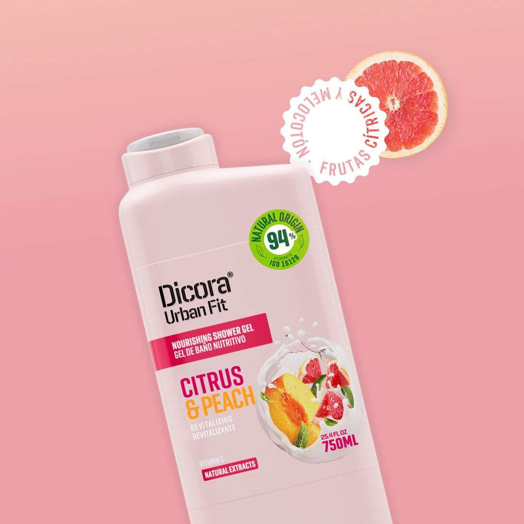 Dicora Urban Fit Dicora UF Nourishing Shower Gel Vit C Citrus&Peach / Dicora Sữa tắm Vitamin C Cam quýt & Đào 750ml