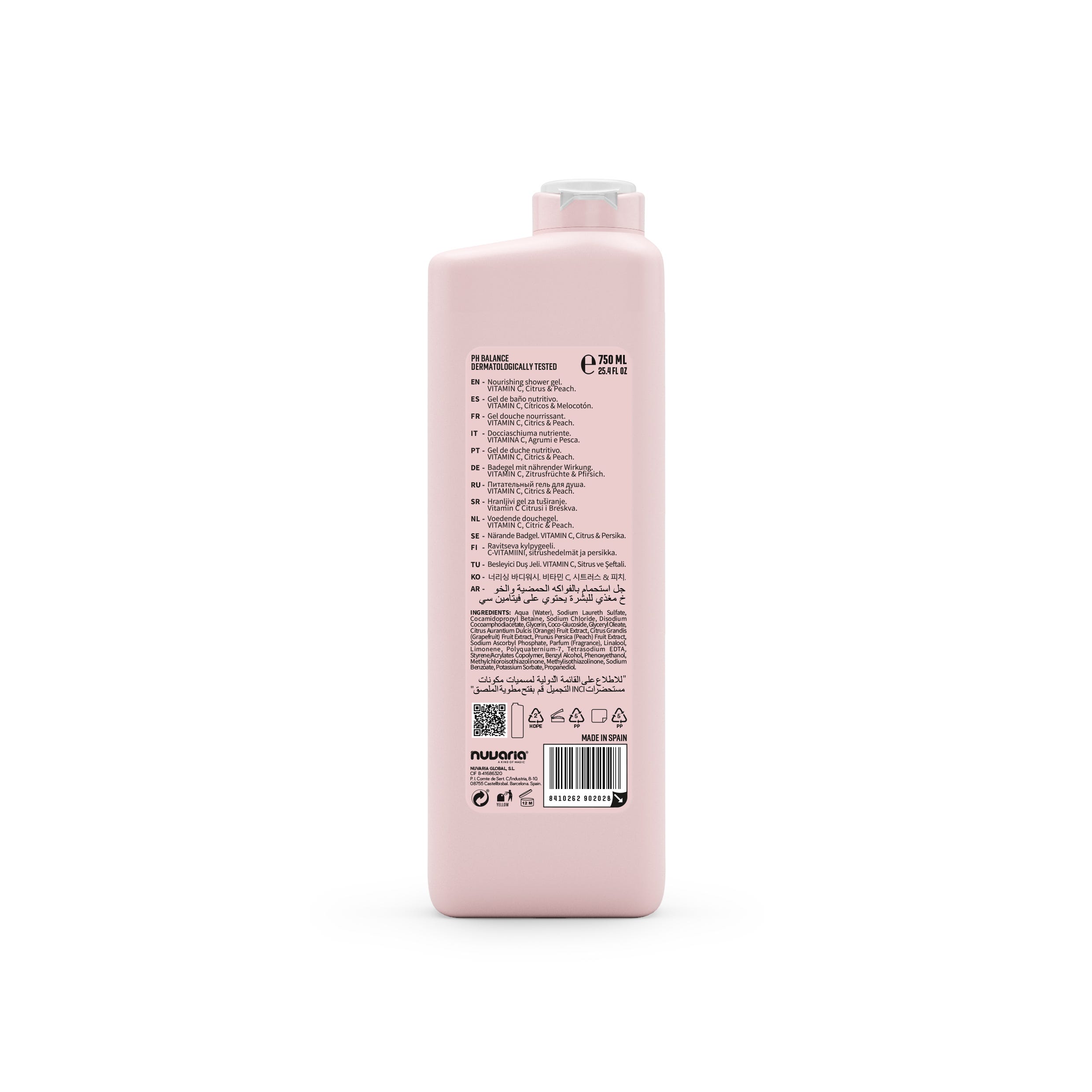 Dicora Urban Fit Dicora UF Nourishing Shower Gel Vit C Citrus&Peach / Dicora Sữa tắm Vitamin C Cam quýt & Đào 750ml
