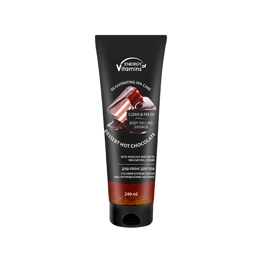 Energy of Vitamins Gel tắm tẩy tế bào chết toàn thân hương socola nóng 240ml