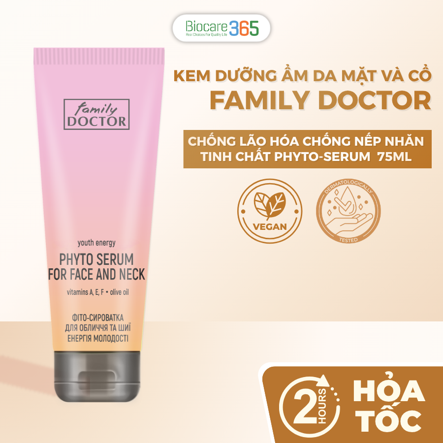 Family Doctor Tinh chất dưỡng da mặt và cổ “Năng lượng tuổi trẻ” 75ml