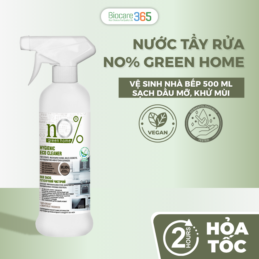 Gel rửa chén bát nO% green home ECO với baking soda 500 ml