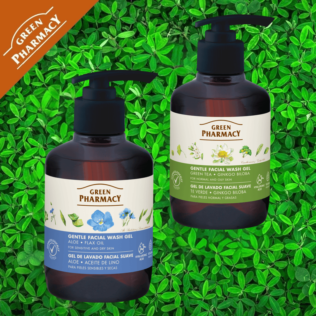 Gel rửa mặt Green Pharmacy lô hội và dầu hạt lanh 270ml - Dành cho da khô và da nhạy cảm