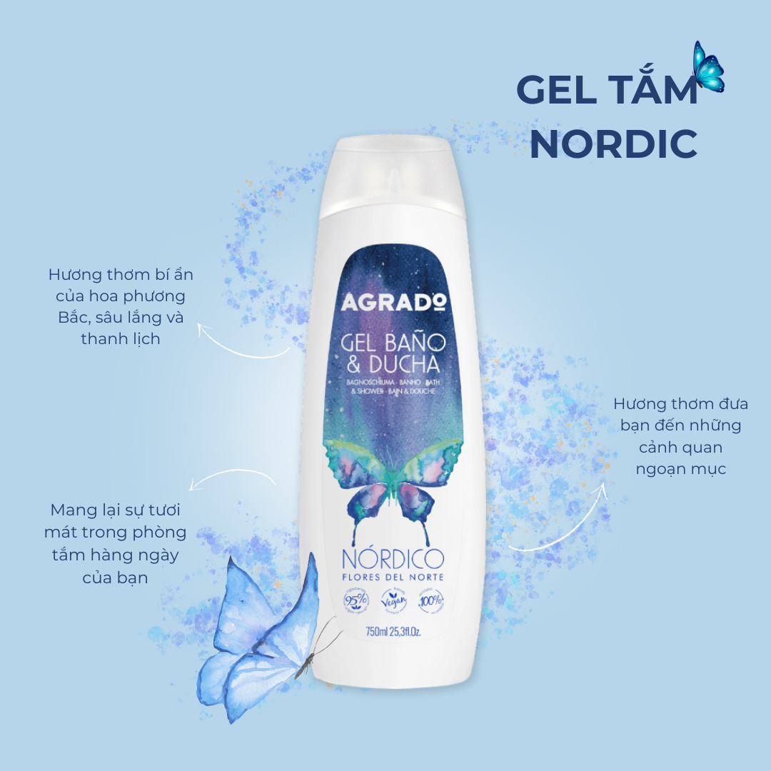  Gel tắm Agrado Nordic 750ml 