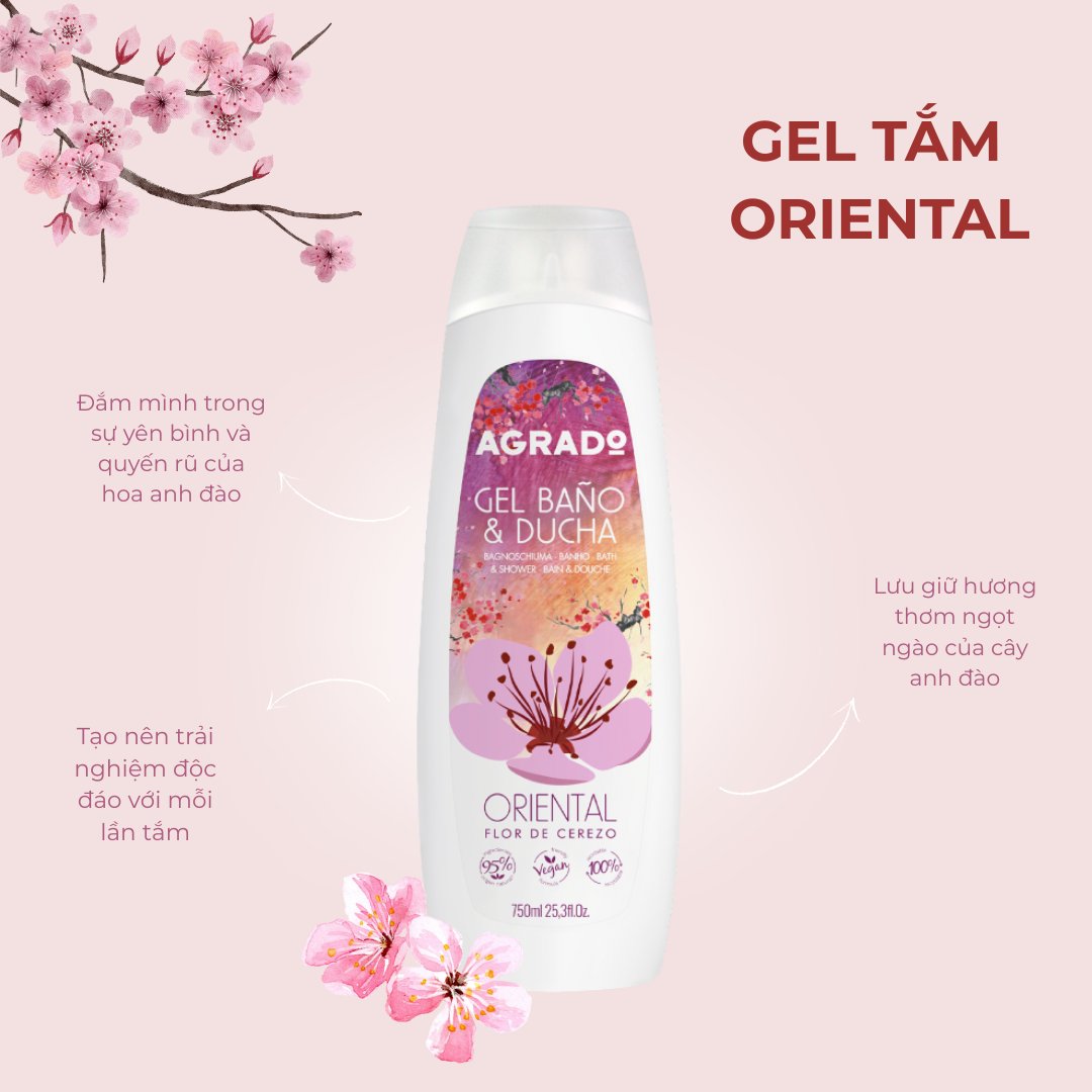  Gel tắm Agrado Oriental 750ml 
