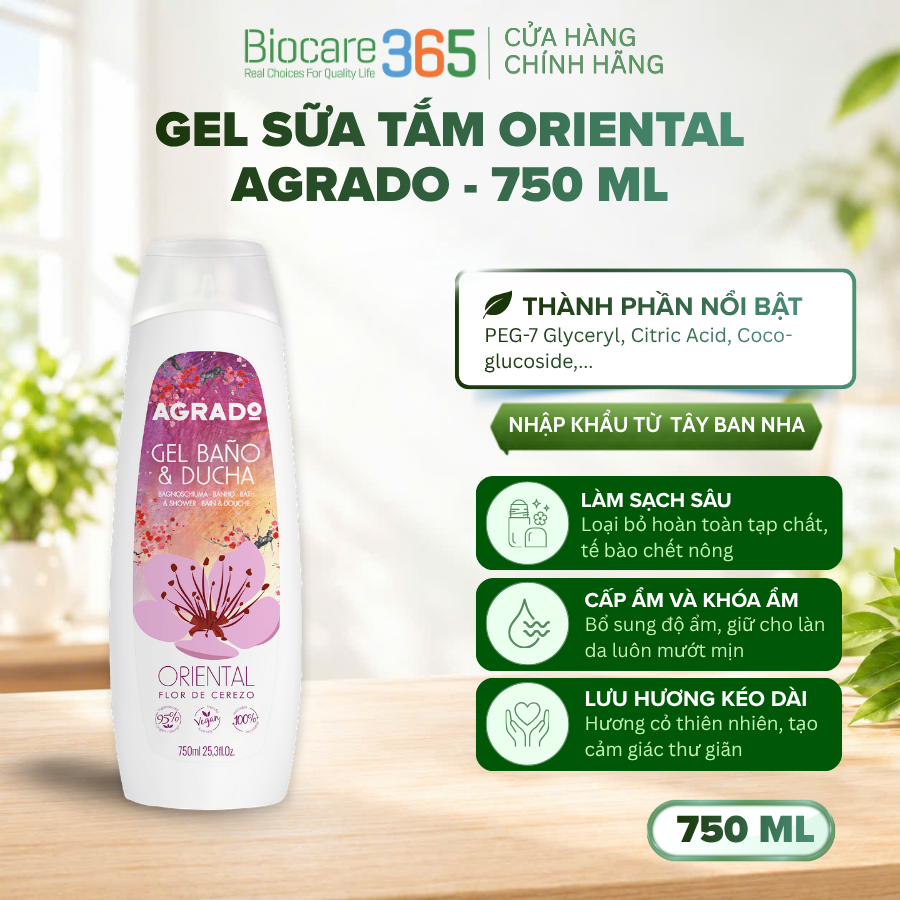 Gel tắm Agrado Oriental 750ml