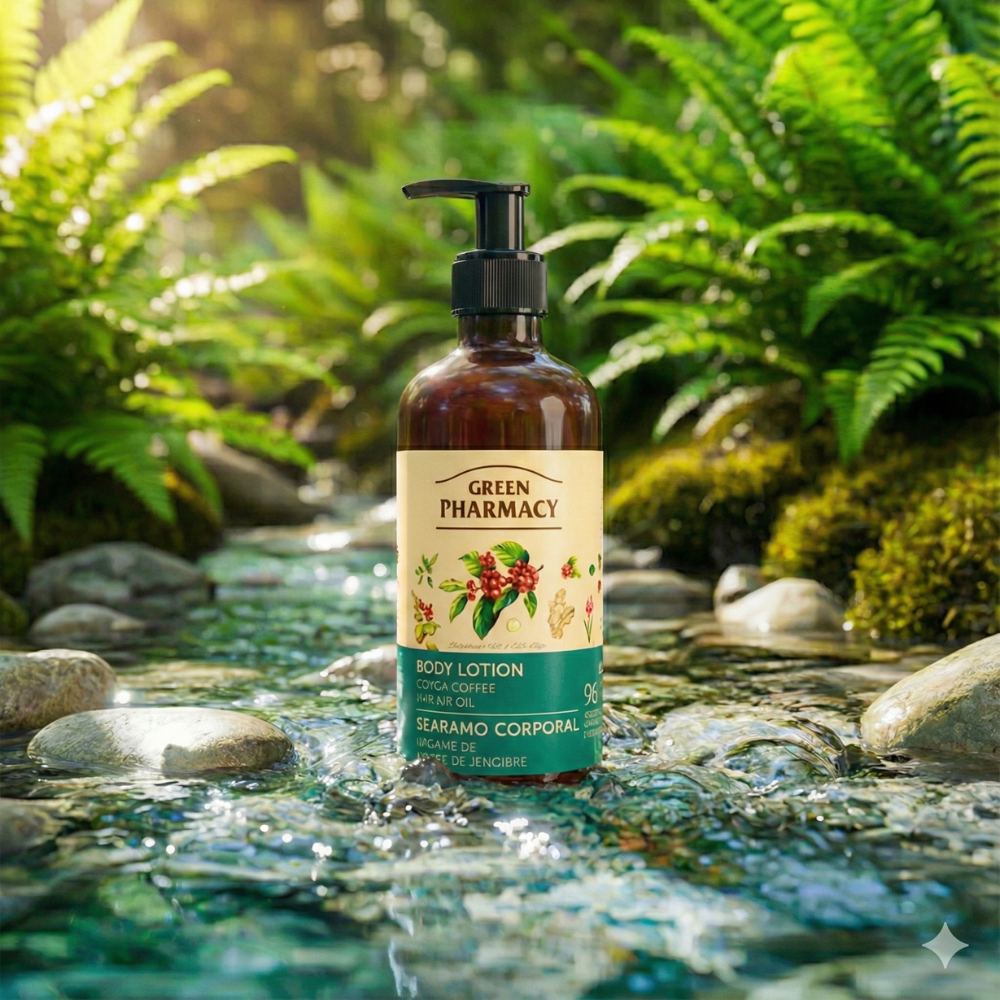 Green Pharmacy Body lotion Green coffee and ginger oil / Green Pharmacy Sữa dưỡng thể Cafe xanh và dầu gừng 400ml
