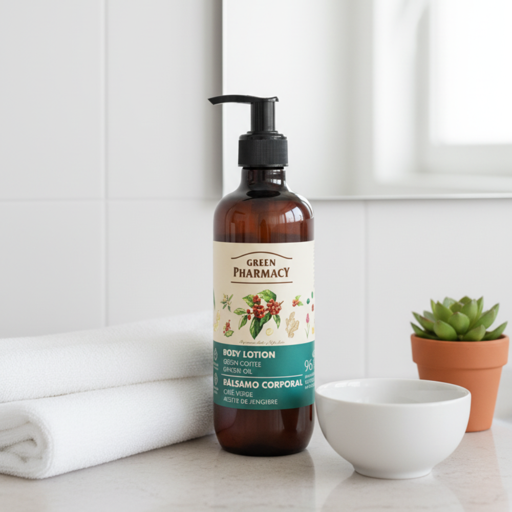 Green Pharmacy Body lotion Green coffee and ginger oil / Green Pharmacy Sữa dưỡng thể Cafe xanh và dầu gừng 400ml