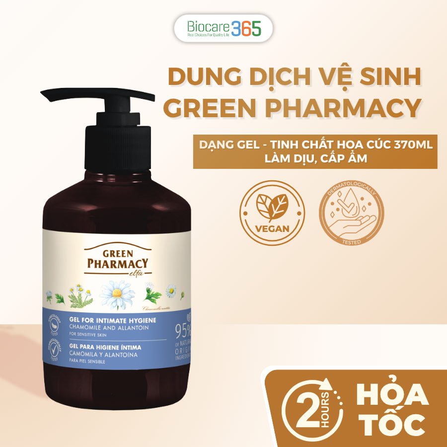 Green Pharmacy Dung dịch vệ sinh phụ nữ "Hoa cúc", 370ml