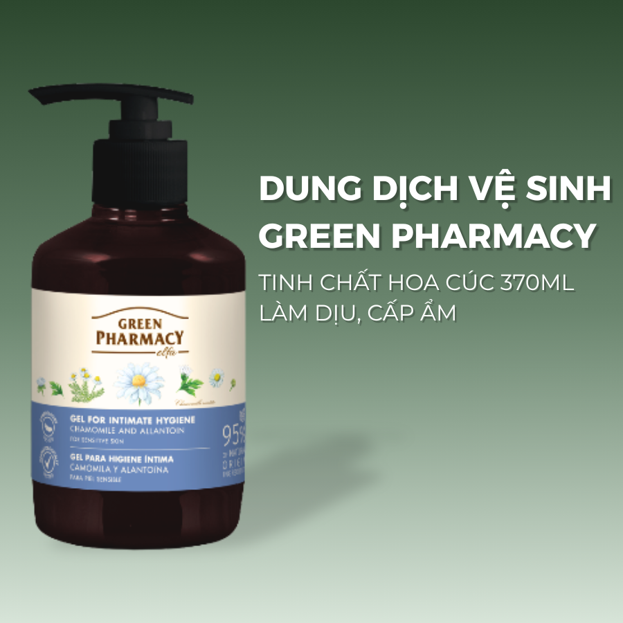 Green Pharmacy Dung dịch vệ sinh phụ nữ "Hoa cúc", 370ml