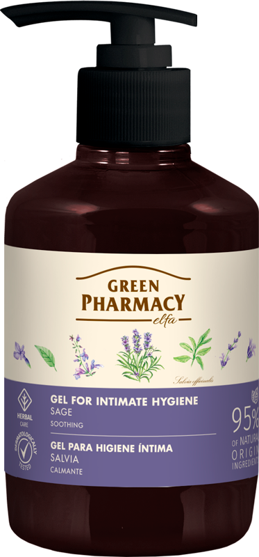 Green Pharmacy Dung dịch vệ sinh phụ nữ kháng viêm "Cây xô thơm", 370ml