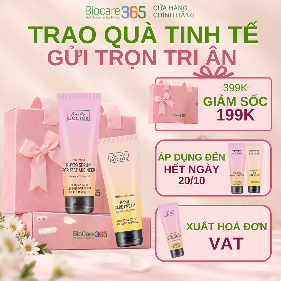 Set Quà 20/10 Gồm 2 Món Kem Dưỡng Da Tay Và Kem Dưỡng Da Mặt Cổ FAMILY DOCTOR Dưỡng Ẩm Mềm Mịn