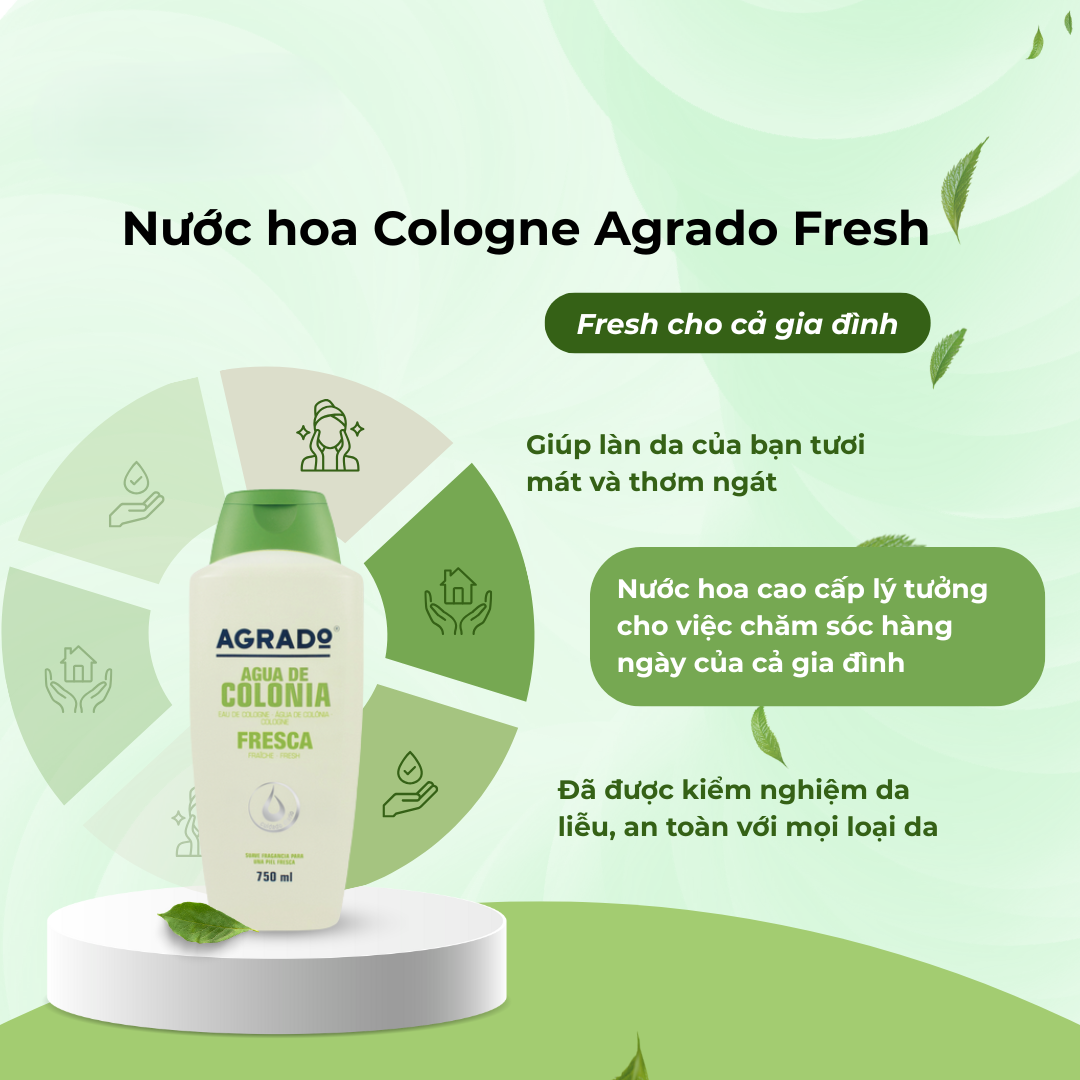 Nước hoa Cologne Agrado Fresh 750ml