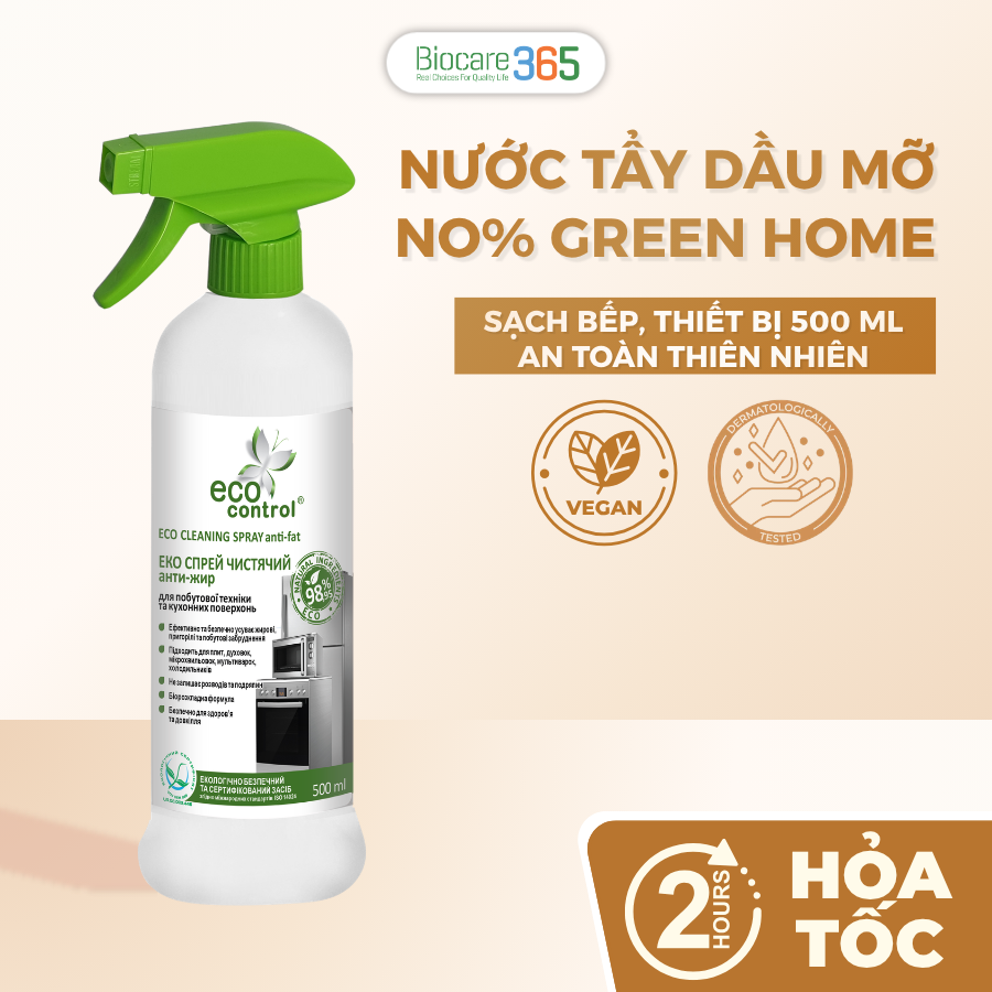 Nước làm sạch dầu mỡ ECO Control cho các thiết bị gia dụng và bề mặt bếp 500 ml