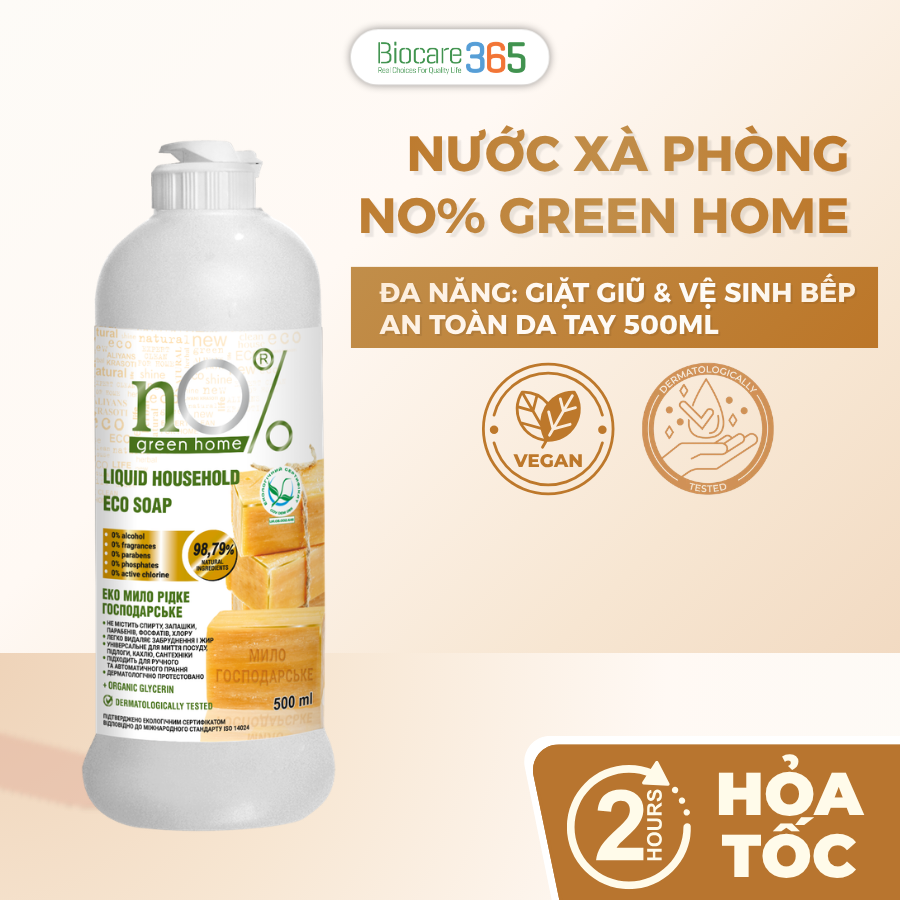 Nước xà phòng đa năng nO% green home ECO 500 ml