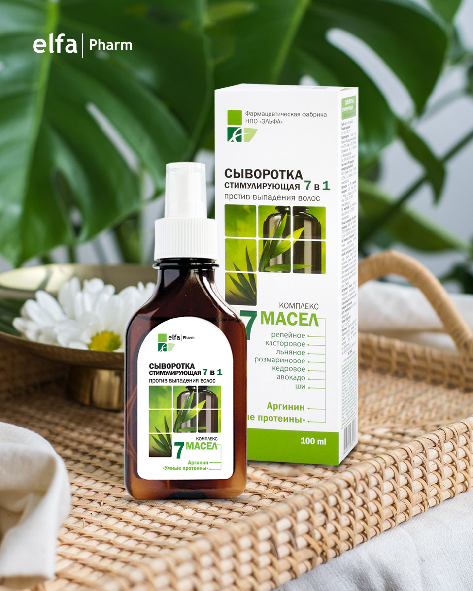  Serum kích thích mọc tóc Elfa Pharm 7in1 chiết xuất 7 loại tinh dầu thảo dược 100ml 