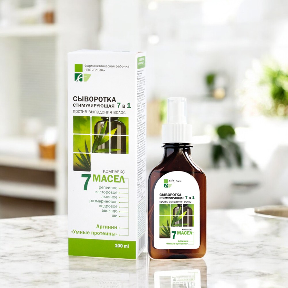 Serum kích thích mọc tóc Elfa Pharm 7in1 chiết xuất 7 loại tinh dầu thảo dược 100ml