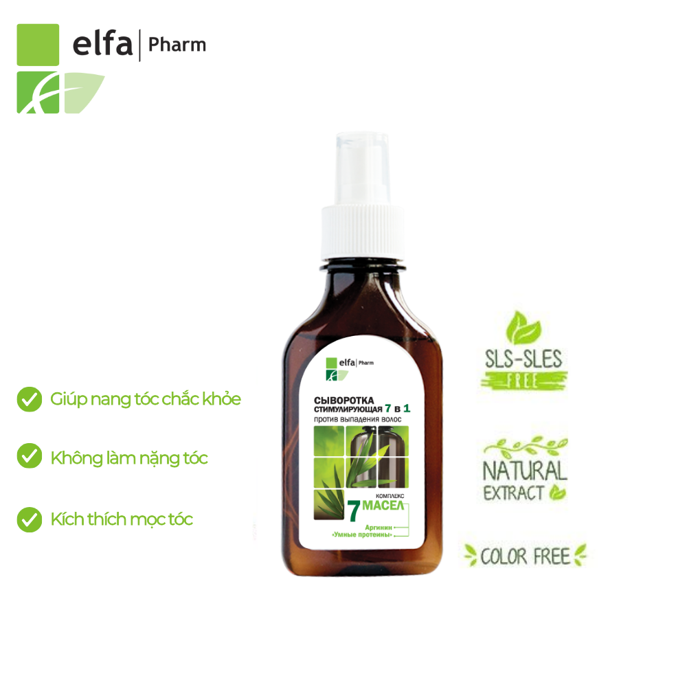 Serum kích thích mọc tóc Elfa Pharm 7in1 chiết xuất 7 loại tinh dầu thảo dược 100ml