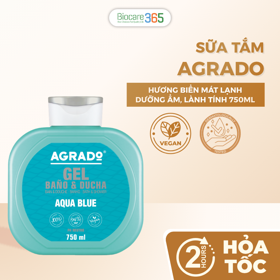 Agrado Sữa tắm Aqua Blue 750ml