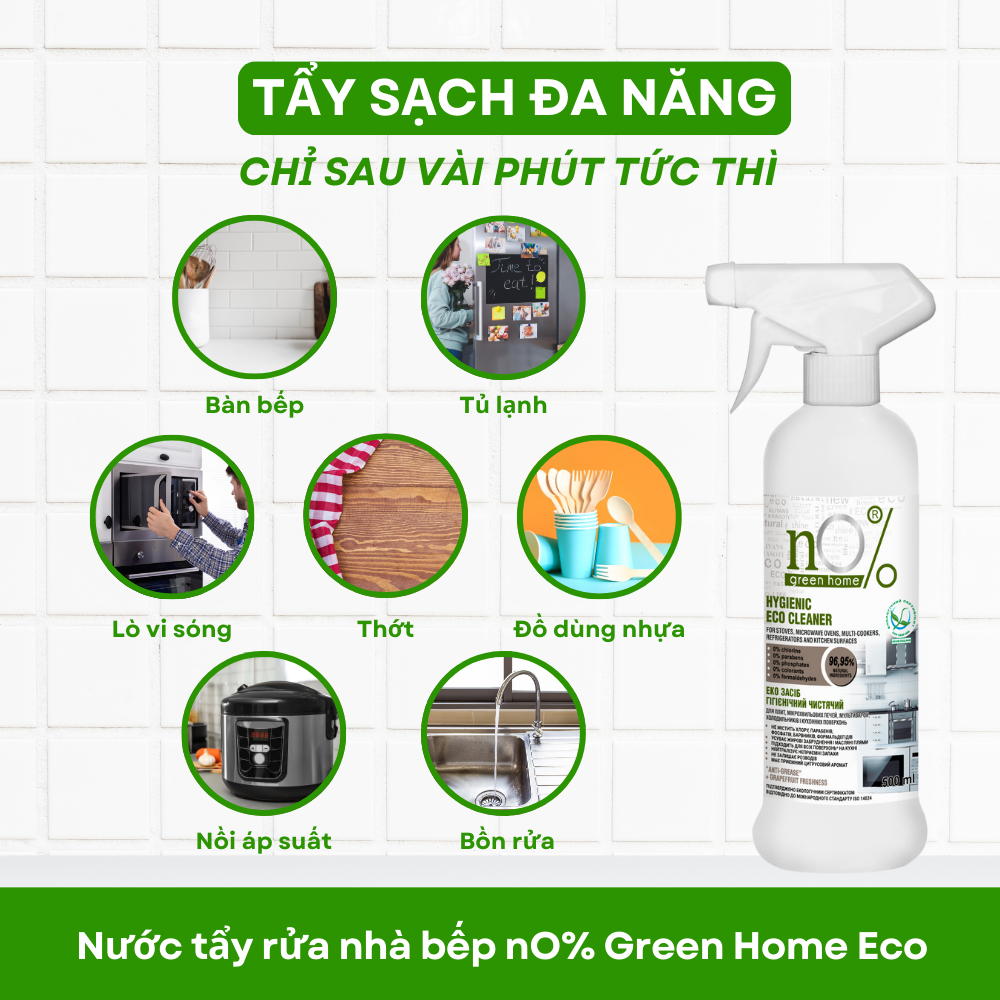  Nước tẩy rửa vệ sinh nhà bếp ECO nO% green home 500 ml 