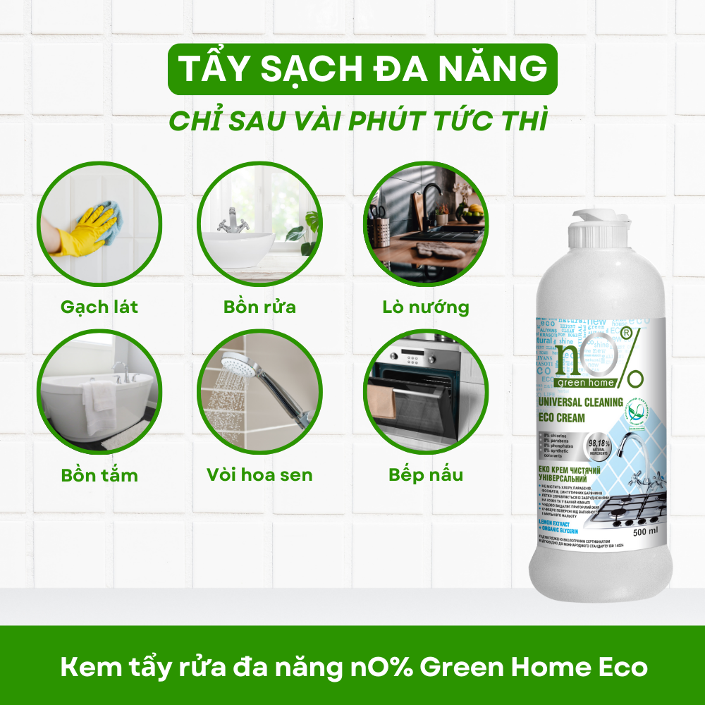  Kem tẩy rửa đa năng ECO nO% green home 500 ml 