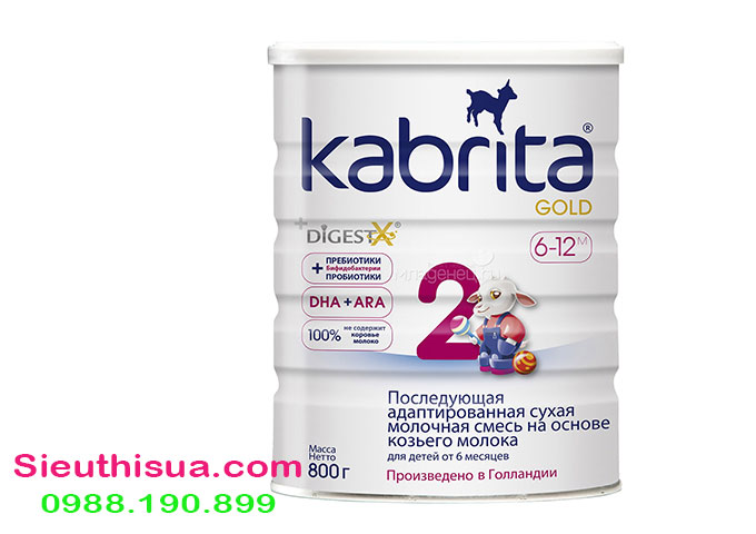 Sữa dê Kabrita số 2 hộp 800gram hàng chính hãng của Nga