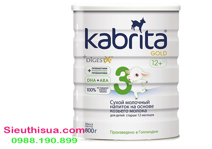 Sữa dê Kabrita số 3 hộp 800gram hàng chính hãng của Nga